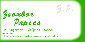 zsombor papics business card